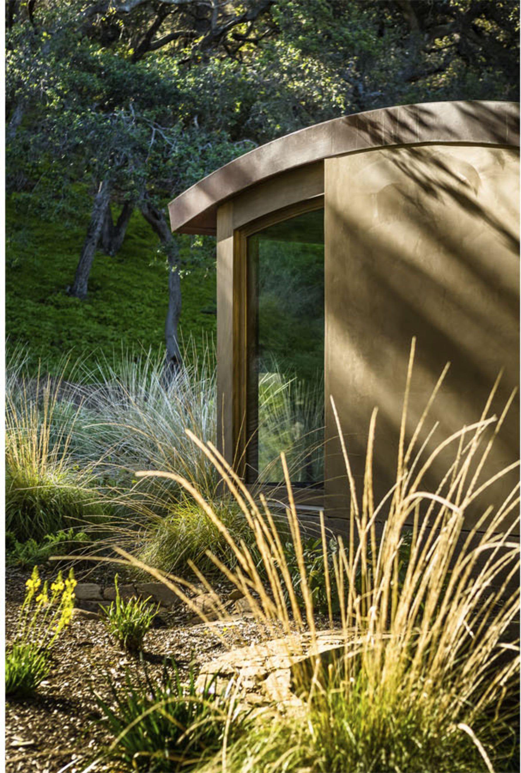 Ricon-Ranch-Integrally-Colored-Plaster-Walls-Native-Drought-Tolerant-Garden