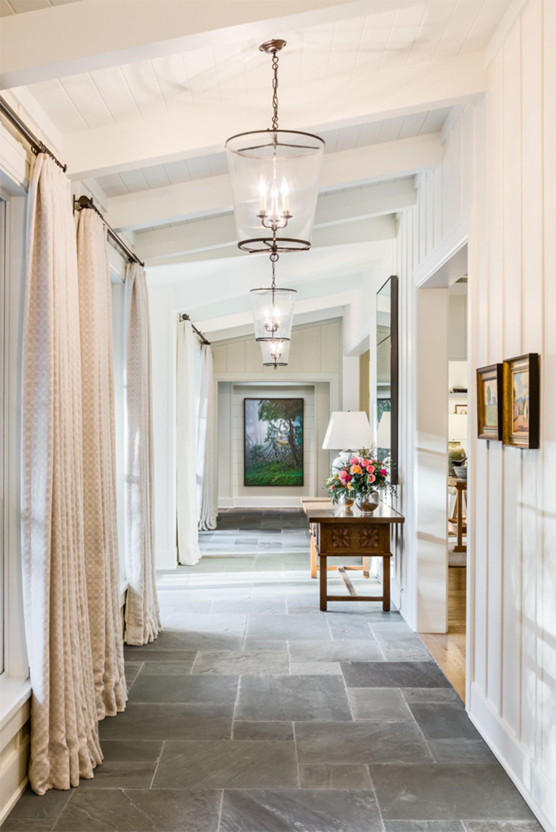 Glen-Oaks-Residence-Entry-Hall-Stone-Floor