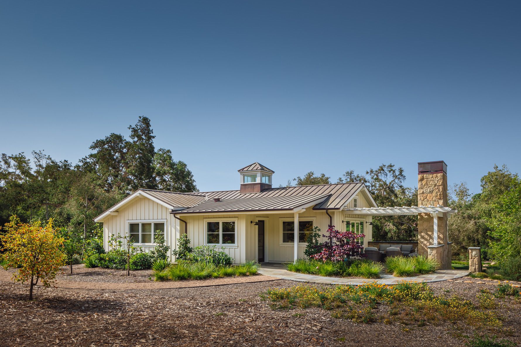 Glen-Oaks-Guest-House-Board-and-Batt-Wood-Siding-Copper-Roofing