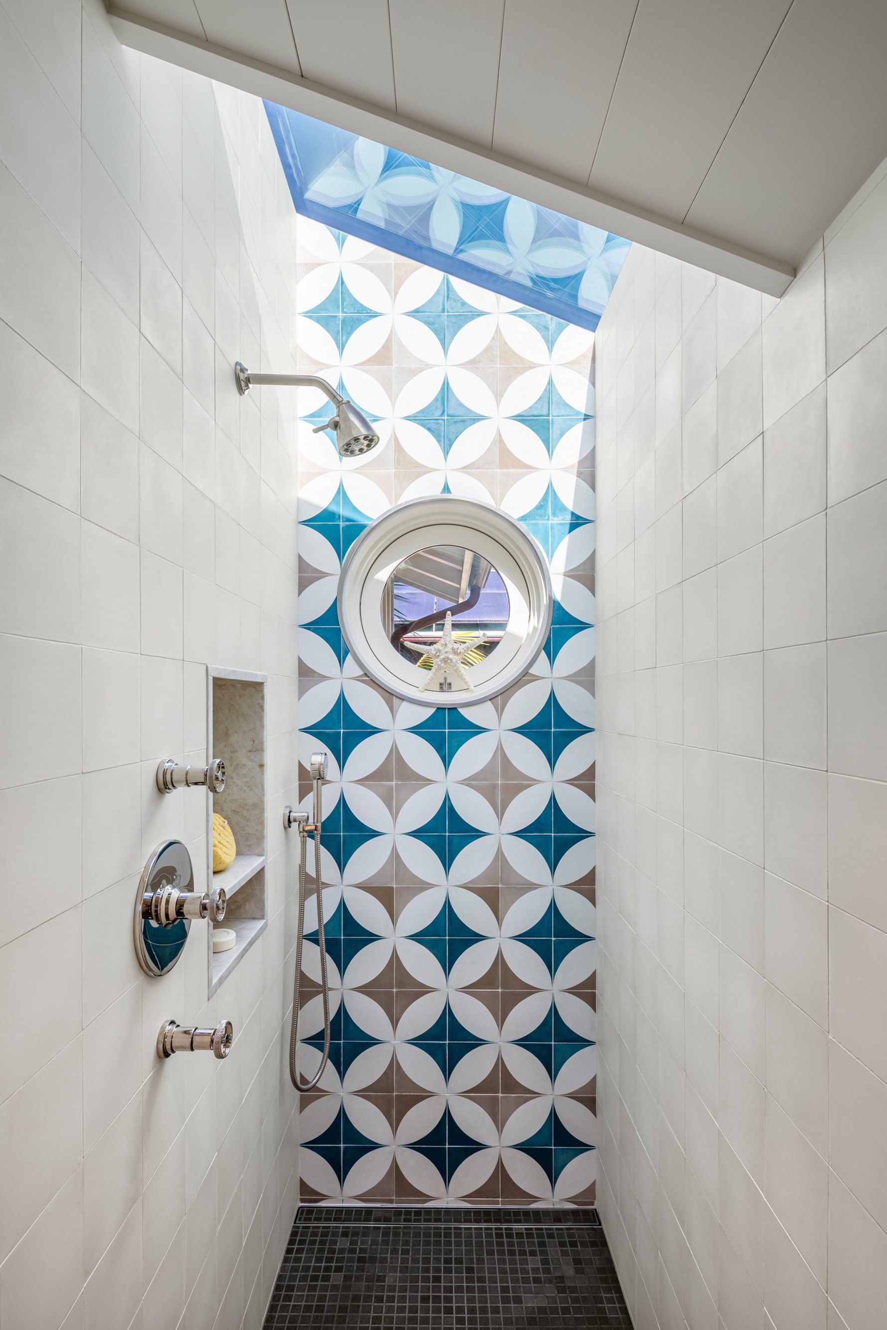 Padaro-Beach-Home-Shower-Skylight-Bathroom-Tile