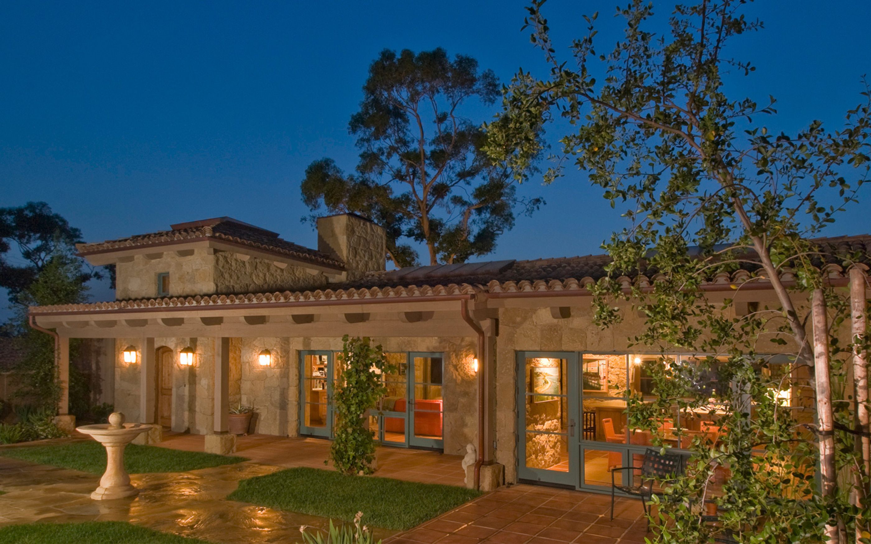 Hedrick-Residence-Stone-Walls-Clay-Tile-Roof