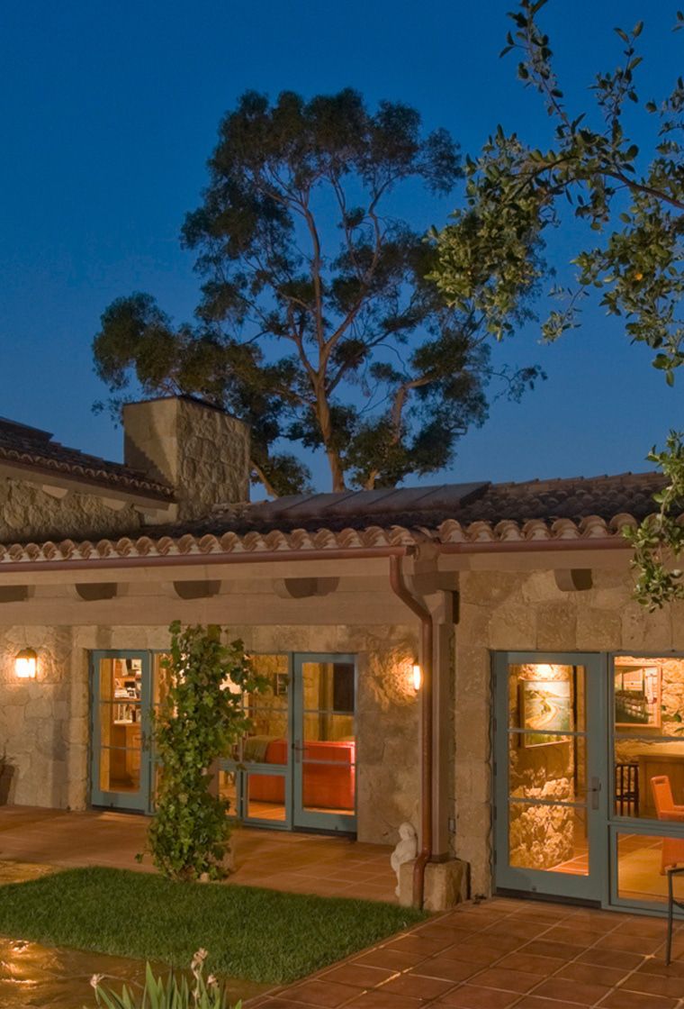 Hedrick-Residence-Stone-Walls-Clay-Tile-Roof