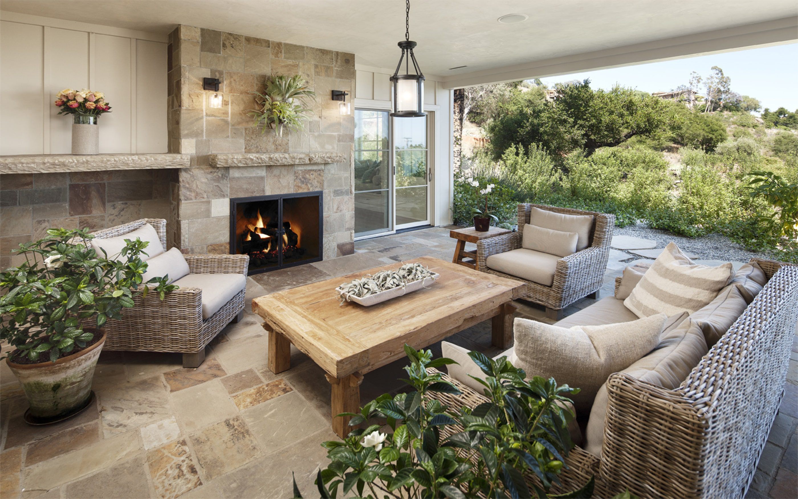 East-Mountain-Residence-Outdoor-Living-Space-Stone-Fireplace